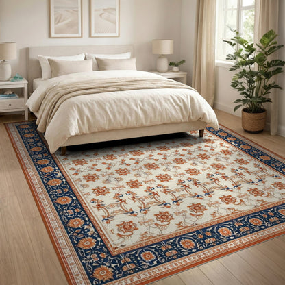 Navy Blue Traditional Persian Area Rug