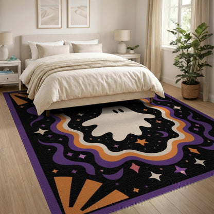 Spooky Ghost Halloween Area Rug