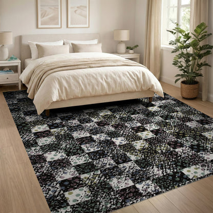 Multi-Color Checkered Geometric Area Rug