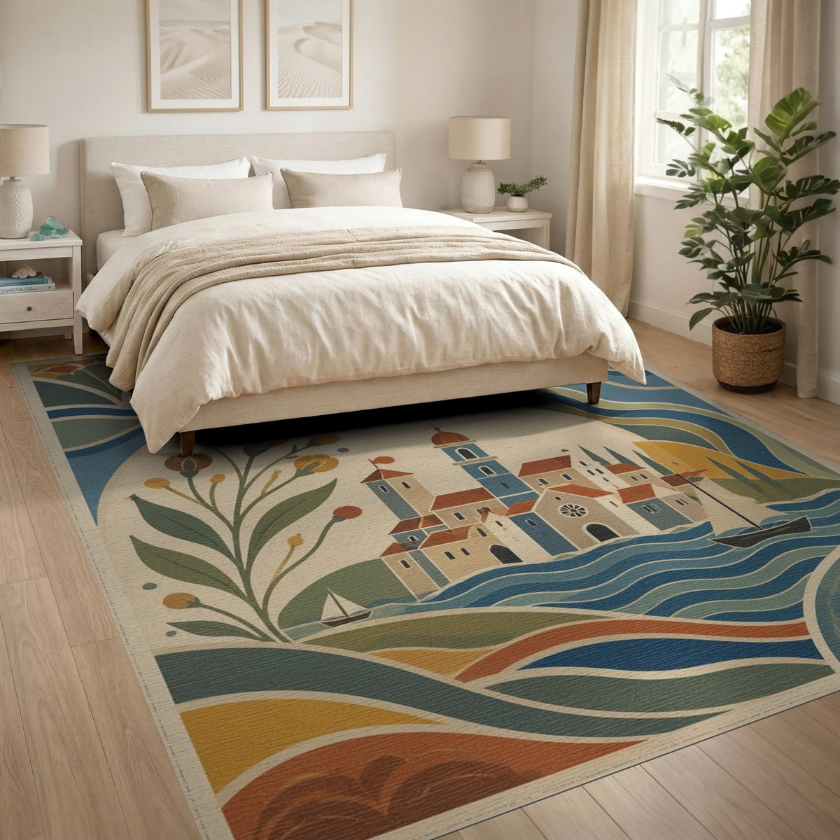 Coastal Village Sunburst Area Rug