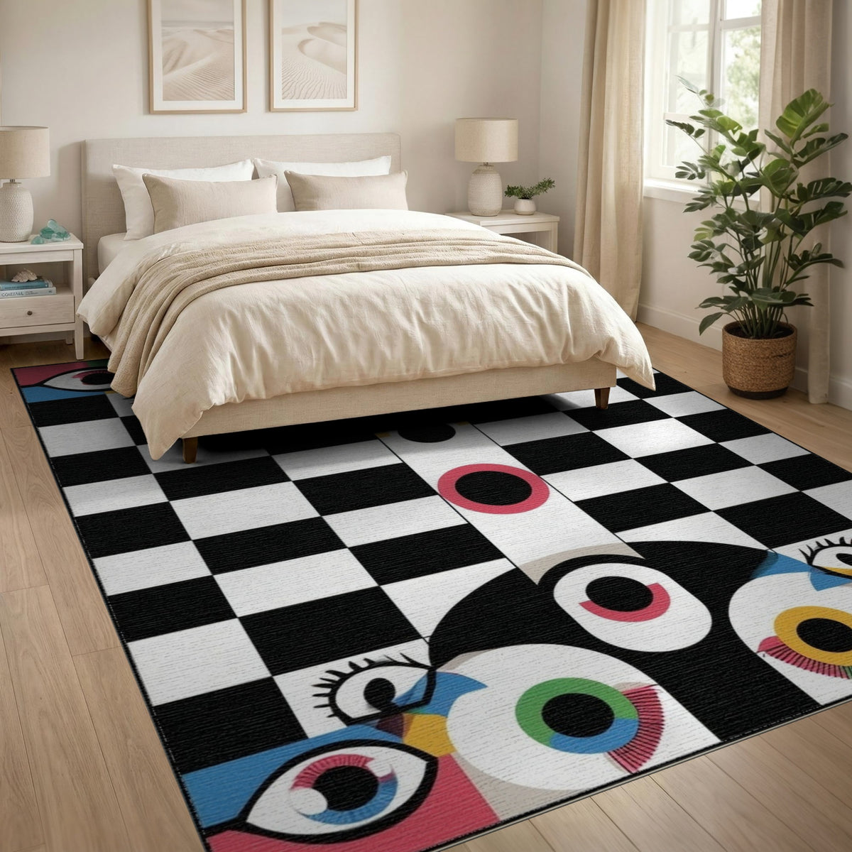 Vibrant Eye Geometric Area Rug