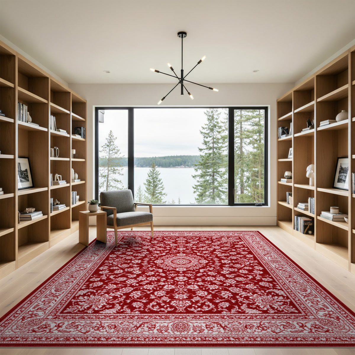 Red Persian Floral No. 7 Area Rug
