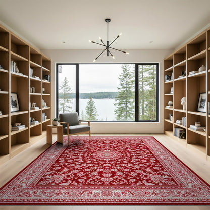 Red Persian Floral No. 7 Area Rug