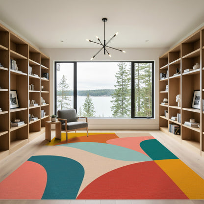 Vibrant Abstract Multi-Color and Patterns Area Rug