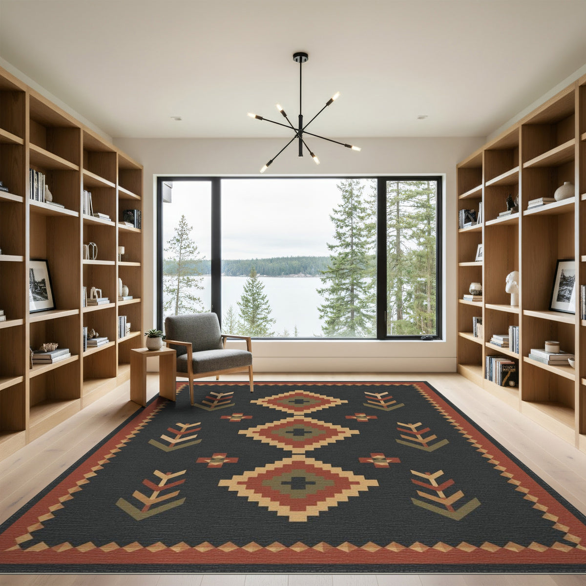 Southwestern Geometric Diamond Southwestern Area Rug