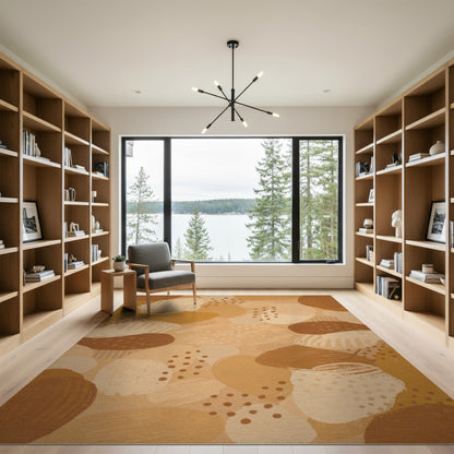 Abstract Area Brown and Tan Earthy Abstract Brown Area Rug