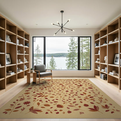 Vintage Floral Beige Area Rug