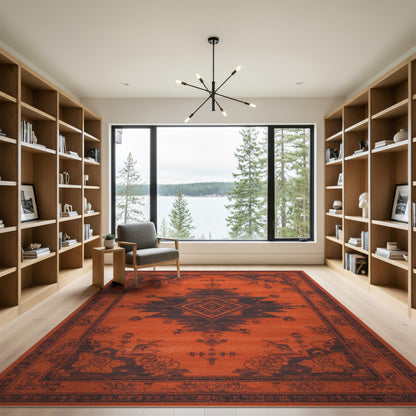 Orange Distressed Vintage No. 17 Area Rug