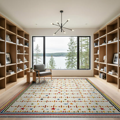 Multi-Color Star Geometric Area Rug