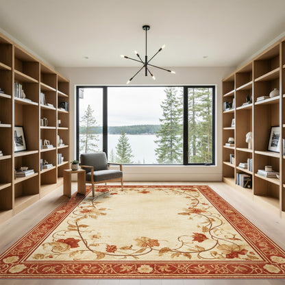 Red Floral Vintage No. 14 Area Rug