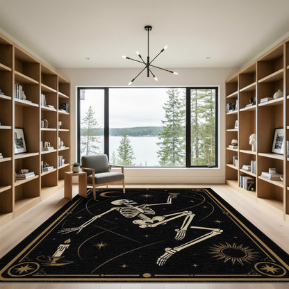 Celestial Skeleton Tarot Area Rug