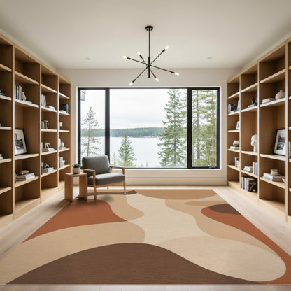 Abstract Area Brown and Tan Abstract Brown Tan Area Rug