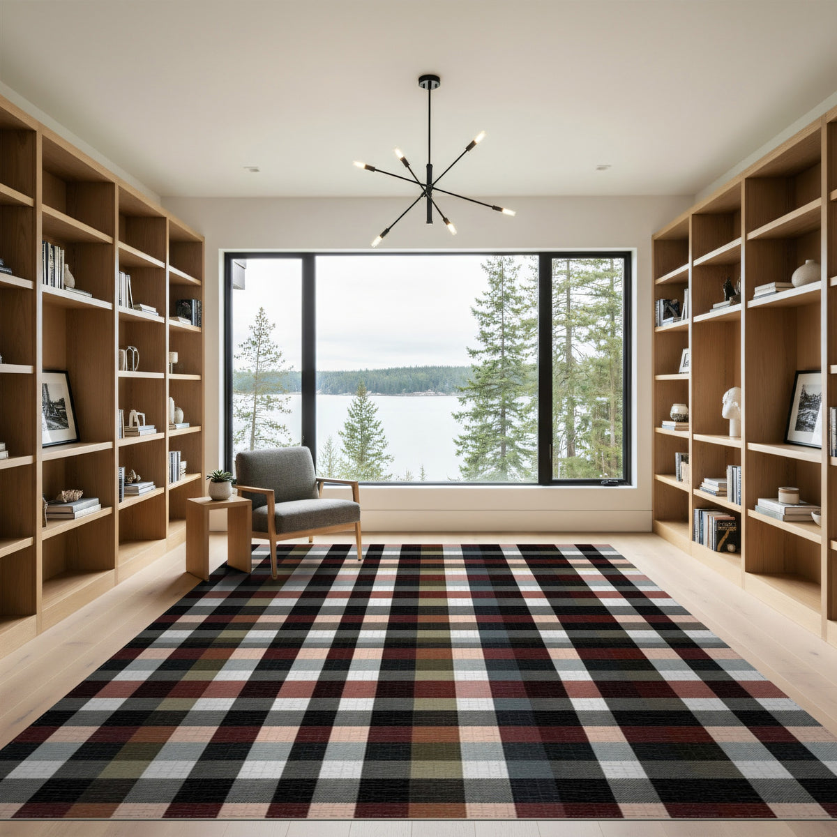 Multi-color and Patterns Multi-Color Plaid Checkered Area Rug