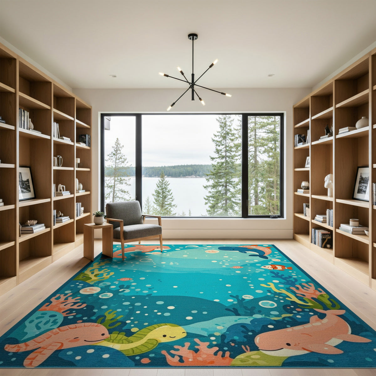 Ocean Friends Kids Cartoon Area Rug