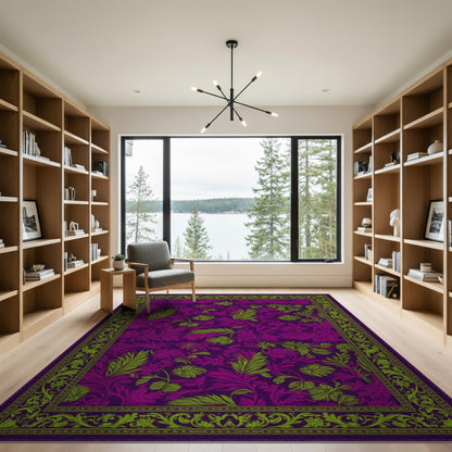 Purple Floral Vintage No. 65 Area Rug