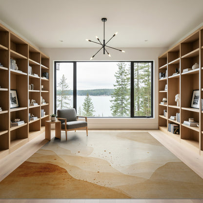 Flow Beige Abstract Flow Area Rug