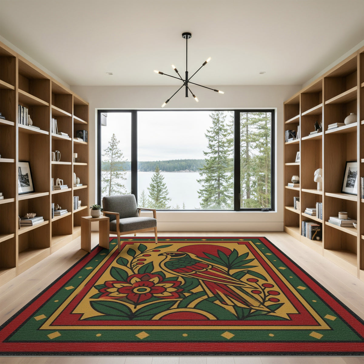 Heritage Falcon Bird Area Rug