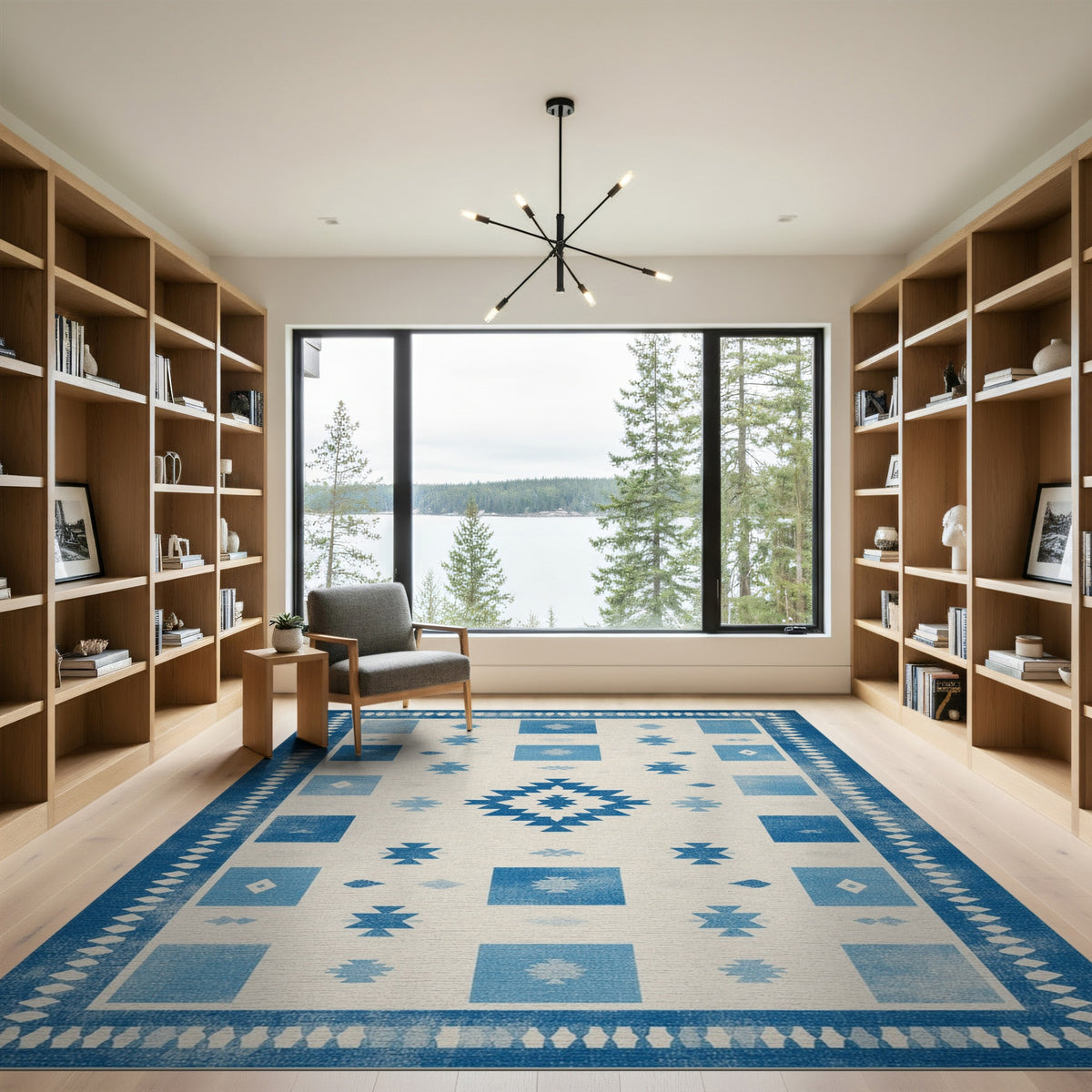 Blue Heritage Tribal Area Rug