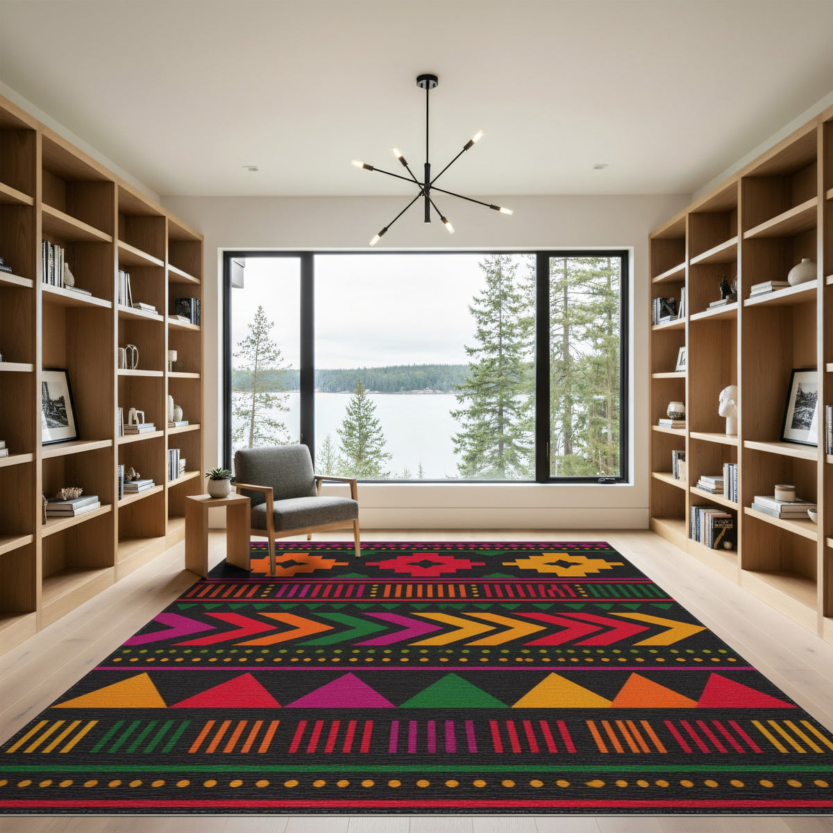 Vibrant Heritage Tribal Geometric Area Rug