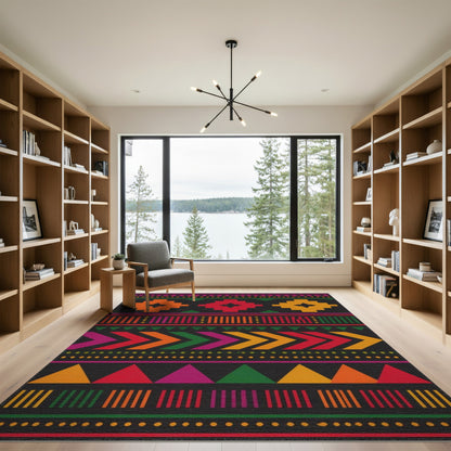 Vibrant Heritage Tribal Geometric Area Rug