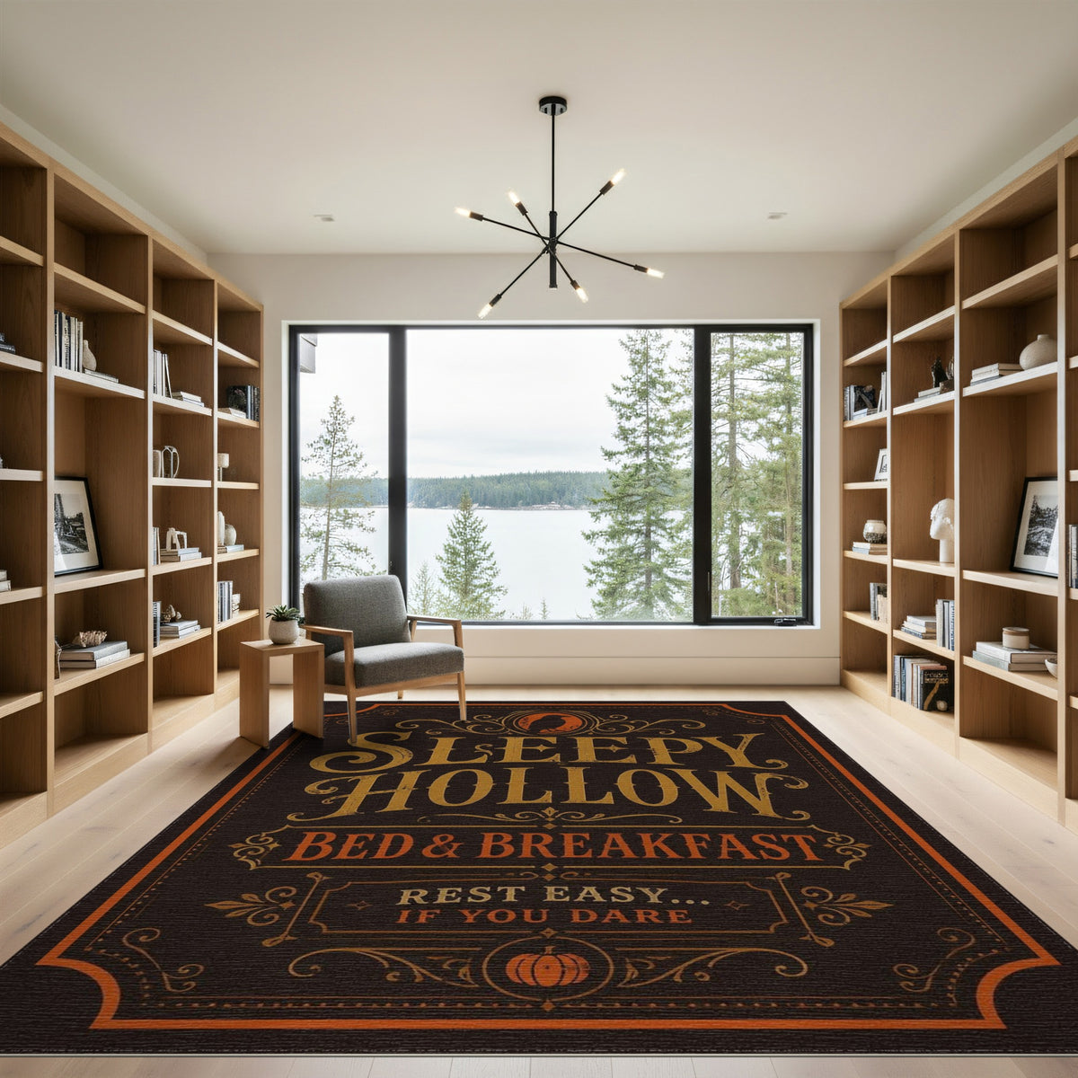 Gold and Silver Sleepy Hollow Vintage Area Rug