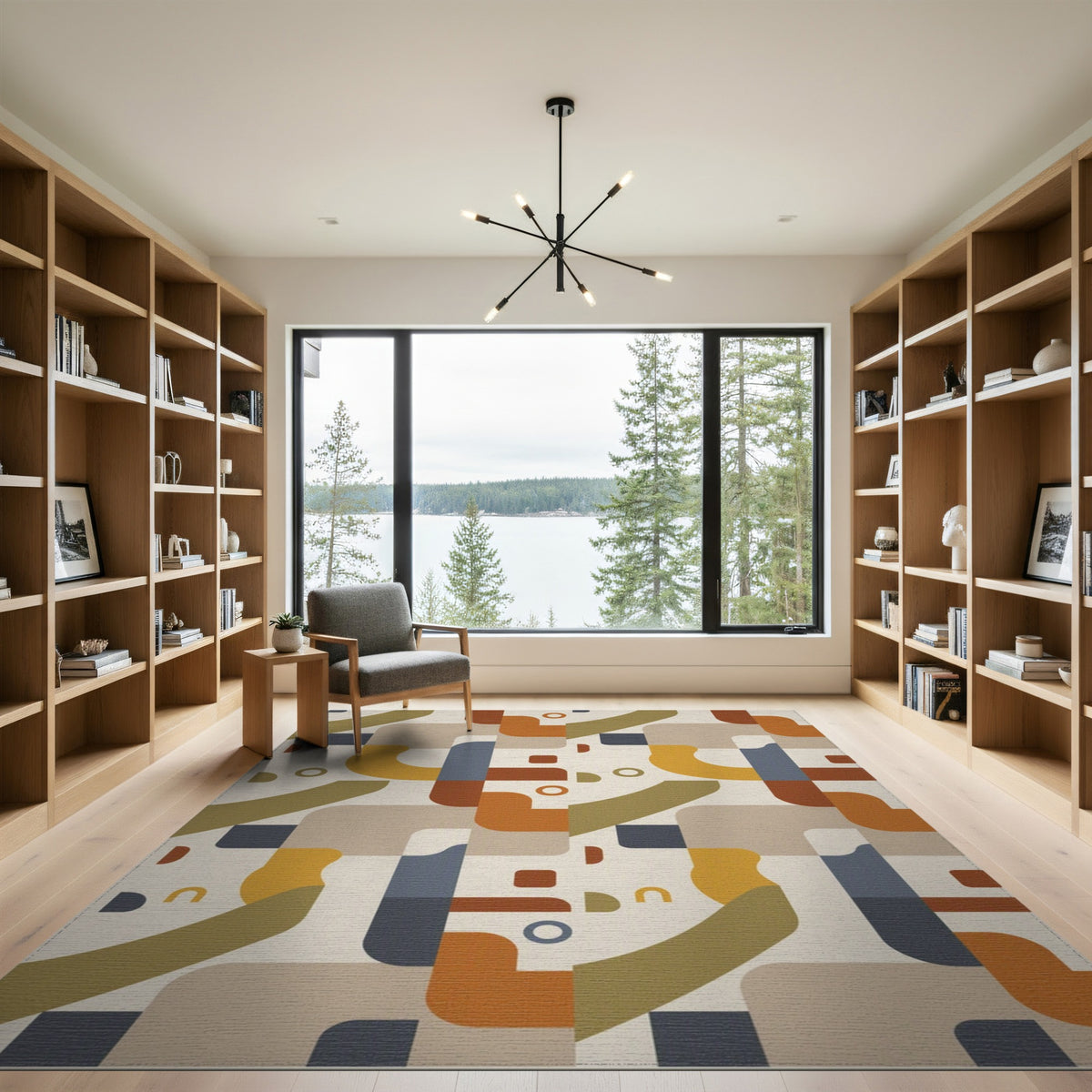Multi-color and Patterns Geometric Modern Geometric Multi-Color Area Rug
