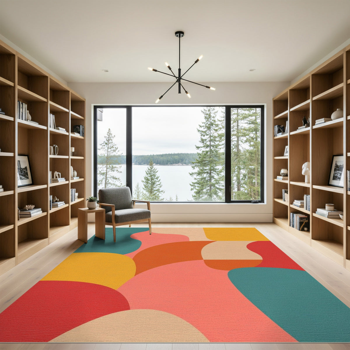 Vibrant Multi-color and Patterns Vibrant Abstract Multi-Color Area Rug
