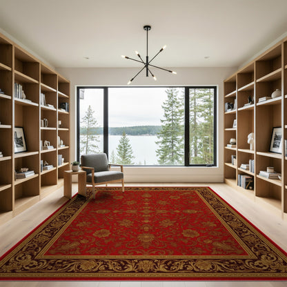 Red Floral Persian Area Rug