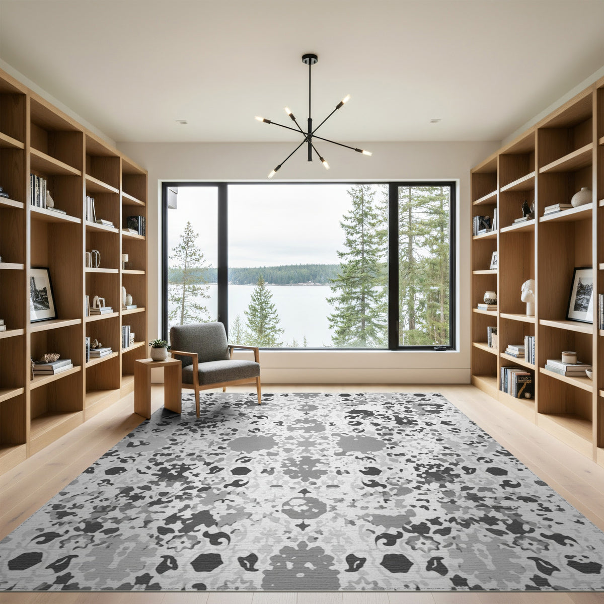 Black and White Black White Distressed Vintage Area Rug