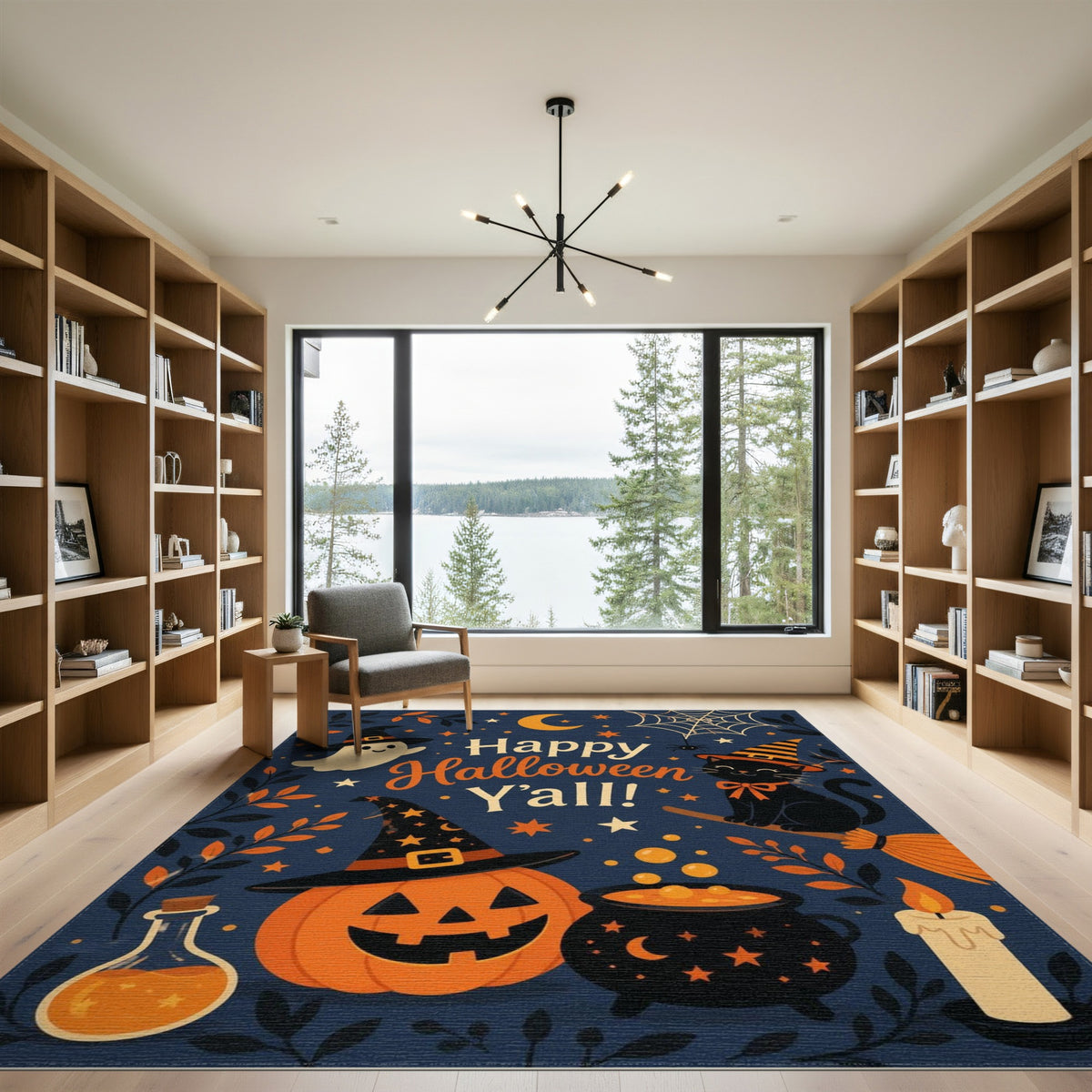 Happy Halloween Y'all Area Rug