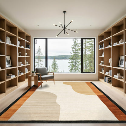 Abstract Area Brown and Tan Brown Tan Abstract Area Rug