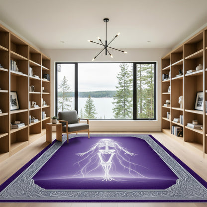 Ethereal Skeleton Veil Purple Area Rug