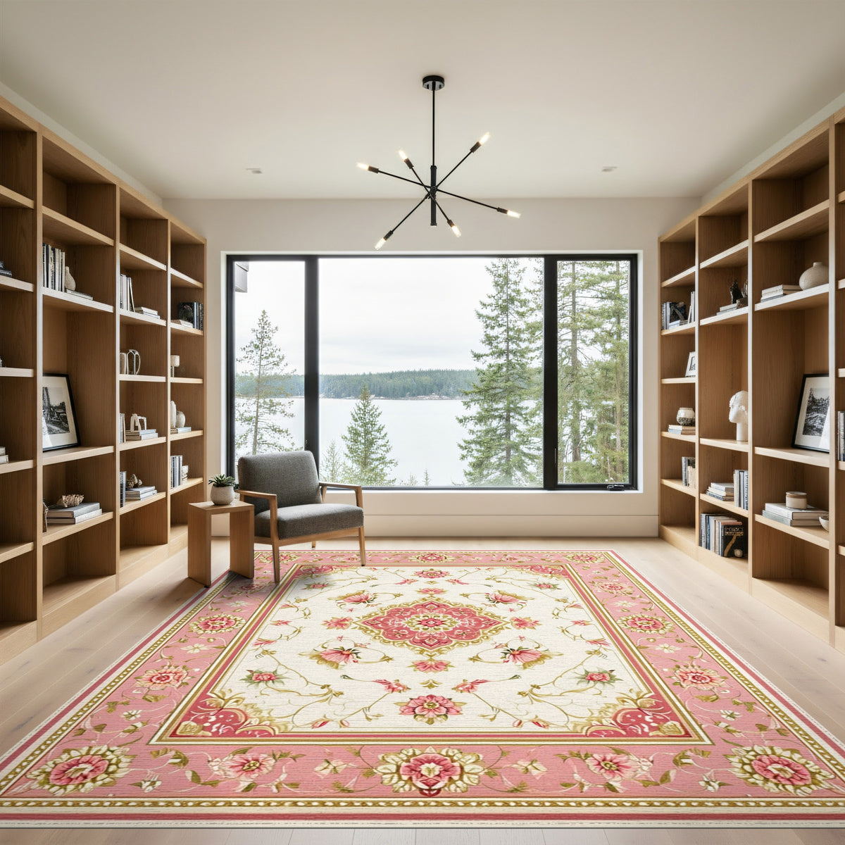 Pink Floral Vintage No. 58 Area Rug