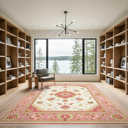 Pink Floral Vintage No. 58 Area Rug