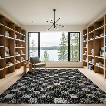 Multi-Color Checkered Geometric Area Rug