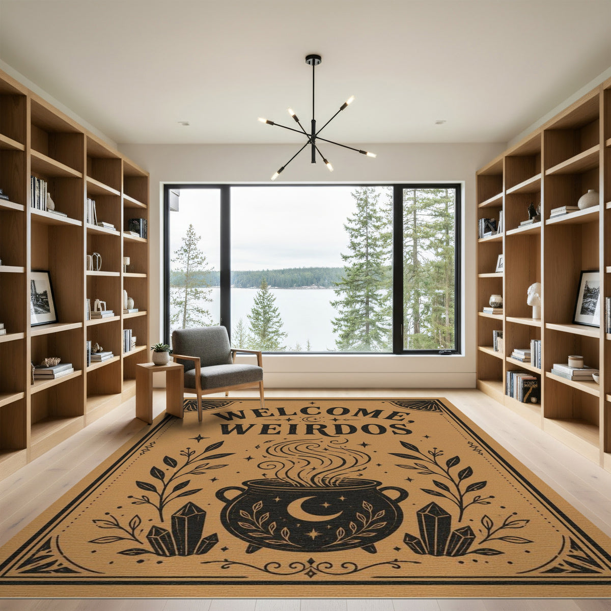 Welcome Weirdos Cauldron Area Rug