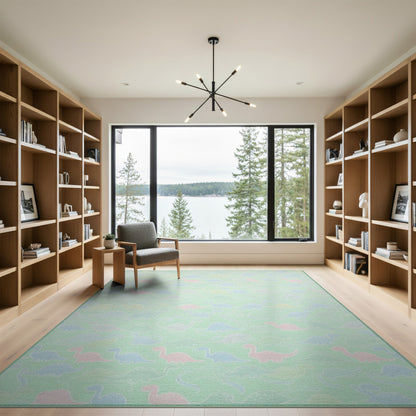 Pastel Dinosaur Kids Area Rug