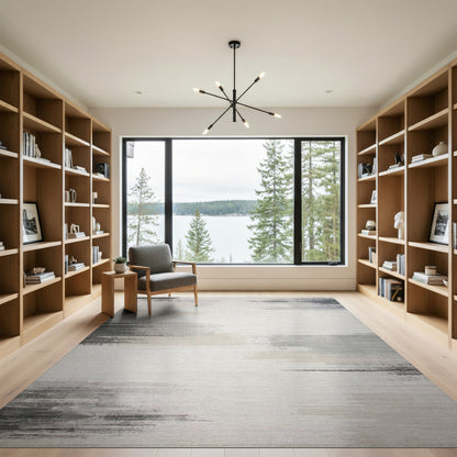 Grey Abstract Area Grey Abstract Brushstroke Area Rug