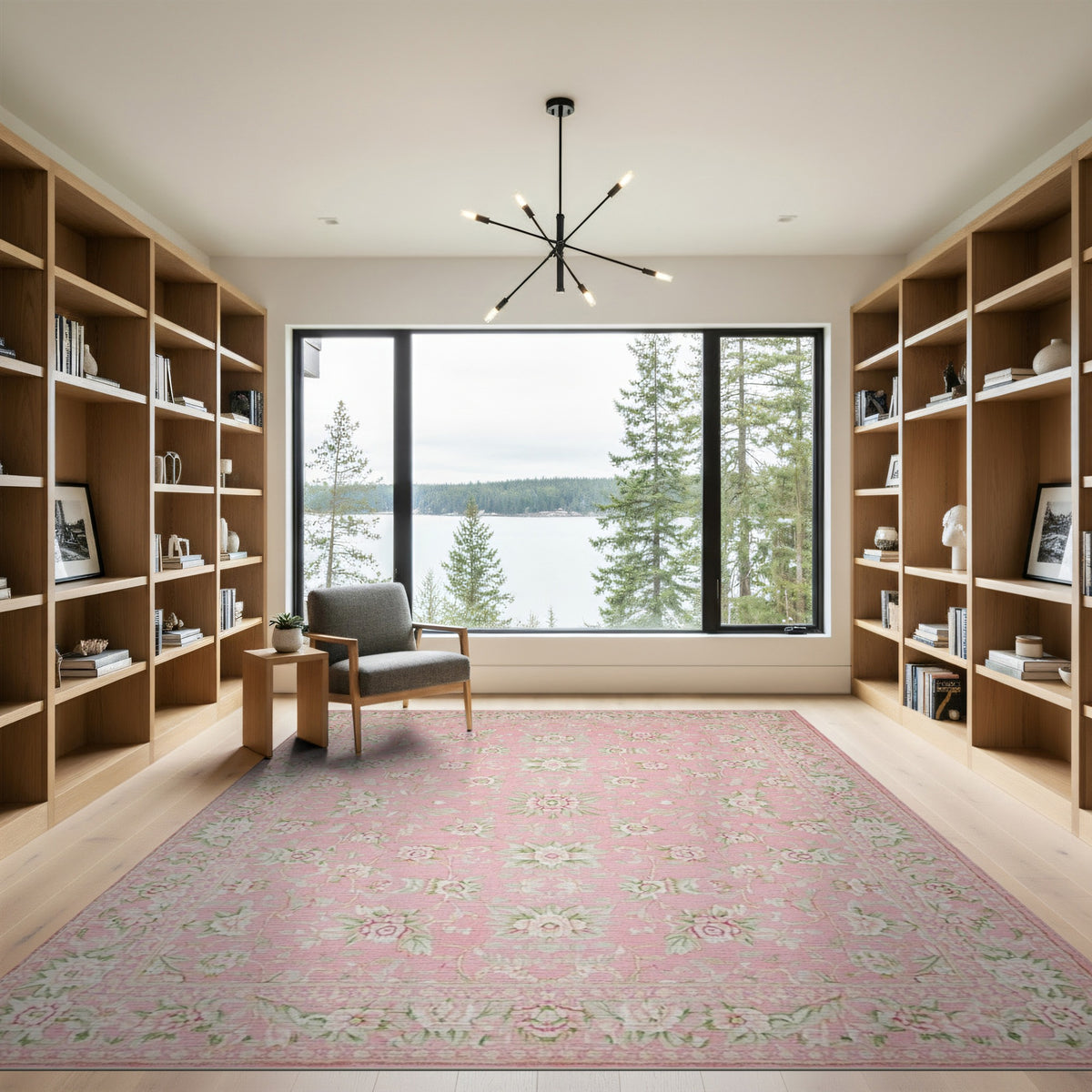 Blush Pink Floral Vintage No. 58 Area Rug