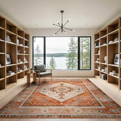 Heritage Tribal Orange Heritage Tribal Diamond Area Rug