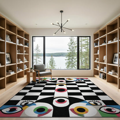 Vibrant Eye Geometric Area Rug