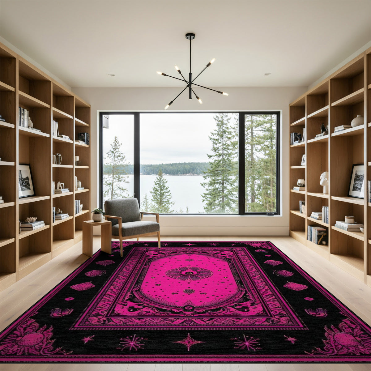 Pink Celestial Mystical Area Rug