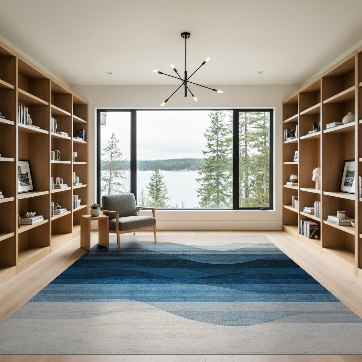 Blue Wave Abstract No. 13 Area Rug