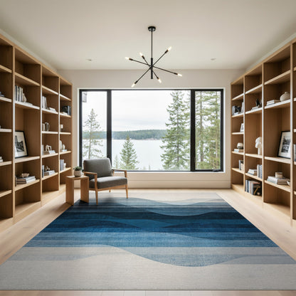 Blue Wave Abstract No. 13 Area Rug