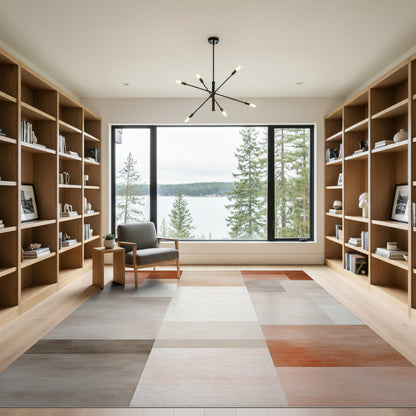Beige and Neutral Abstract Area Abstract Beige Geometric Area Rug