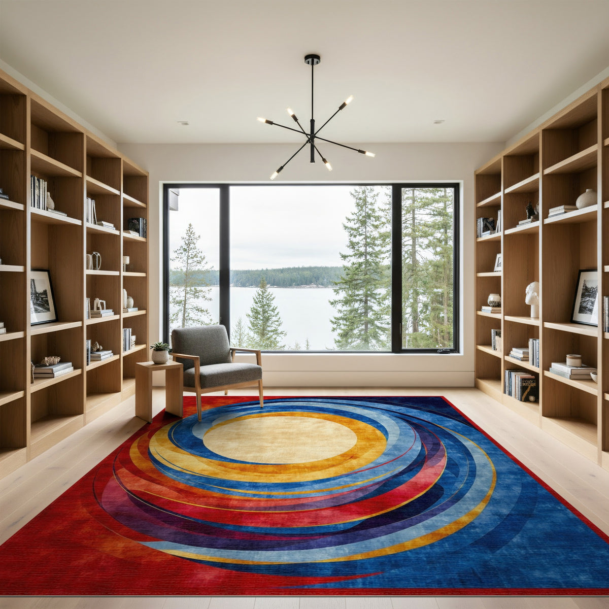 Abstract Area Vibrant Abstract Swirl Area Rug
