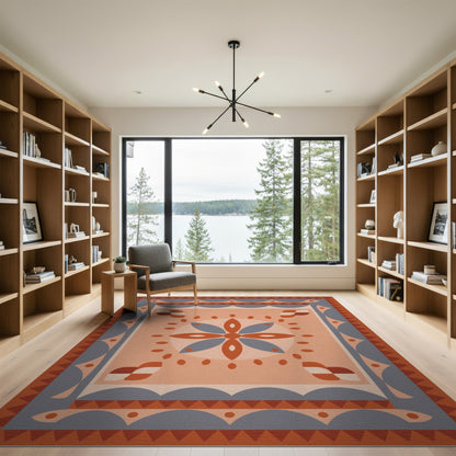 Orange Southwestern Geometric No. 16 Area Rug