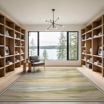 Coastal Dunes Beige Area Rug