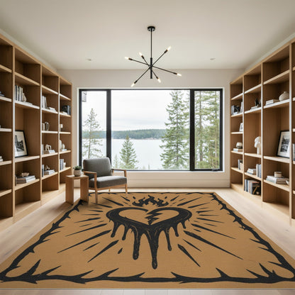 Distressed Broken Heart Area Rug