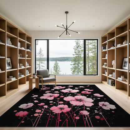 Pink Floral Vintage Washable No. 21 Area Rug